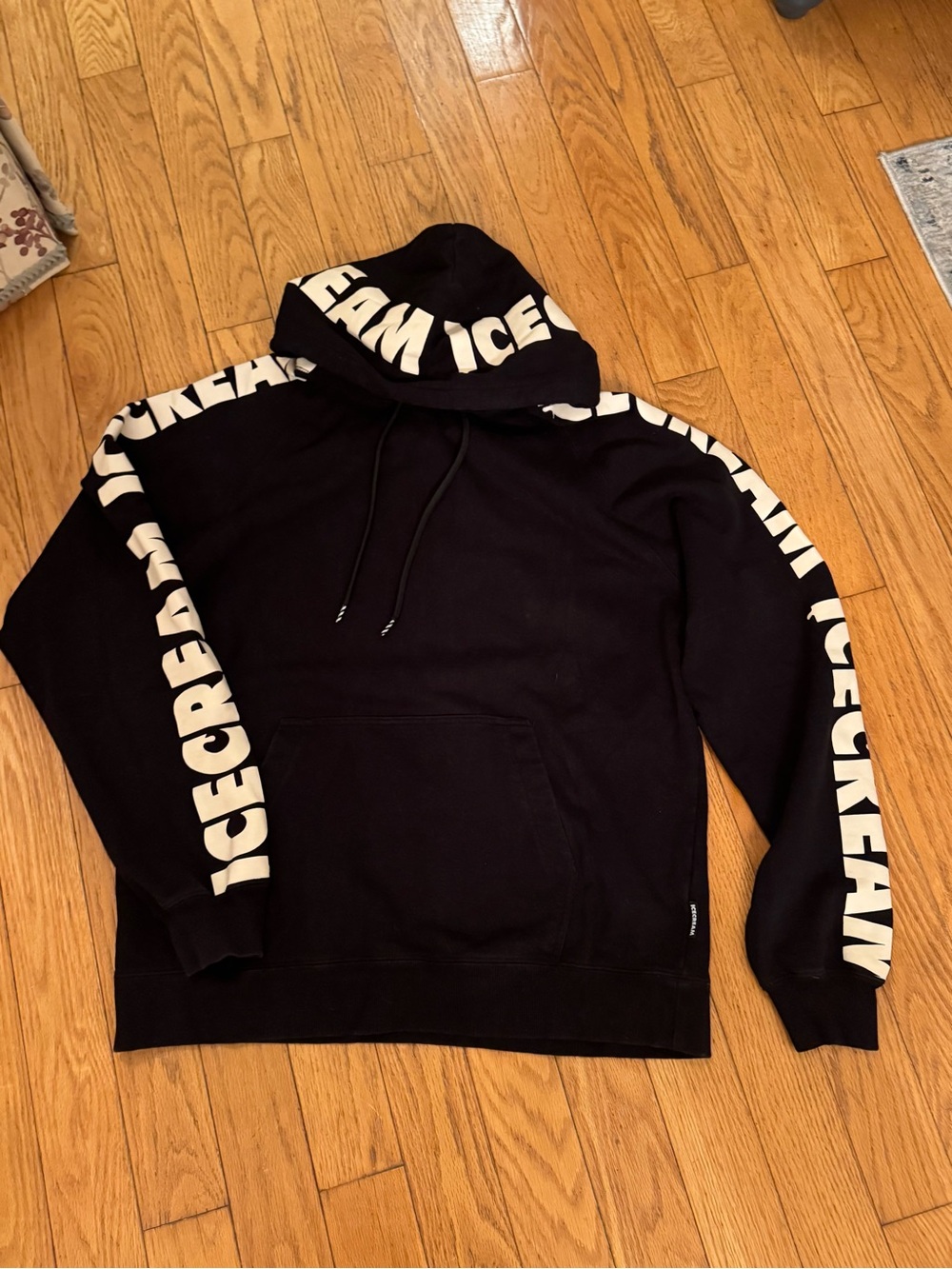 Billionaire Boys Club Black Hooded Ice Cream Print Sweatshirt Sz 2XL Streetwear